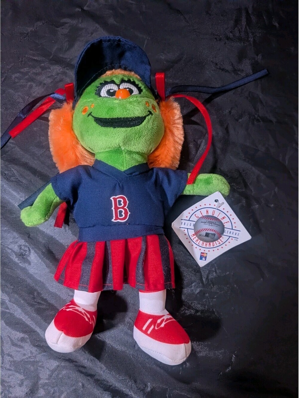 Boston Red Sox Mascot TESSIE Green  Monster Plush Toy Baseball 9" Preowned